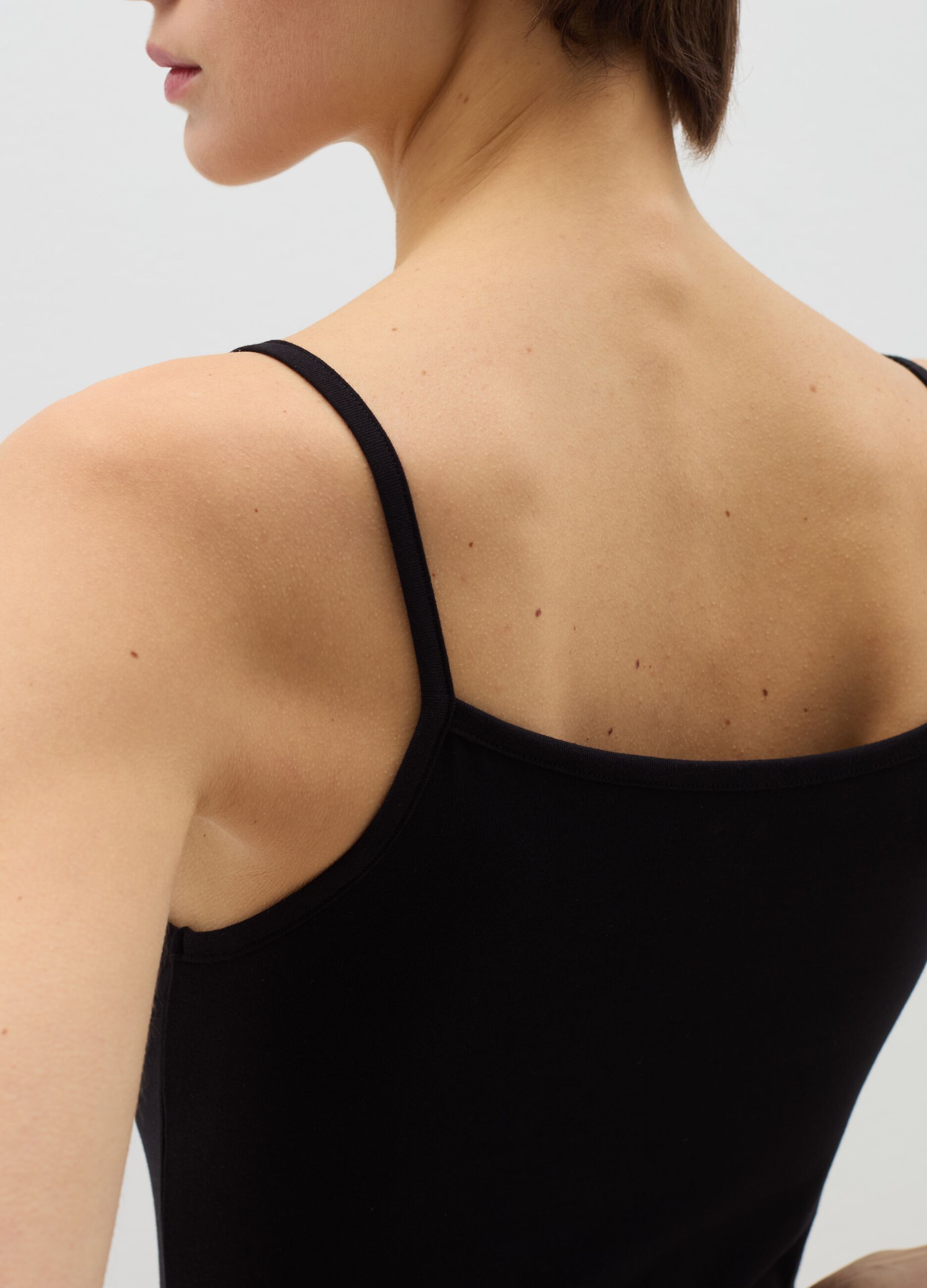 Two-pack stretch cotton vests