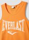 Tank top in puro cotone arancione regular fit con logo Everlast_5