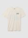 Regular fit beige pure cotton t-shirt_4