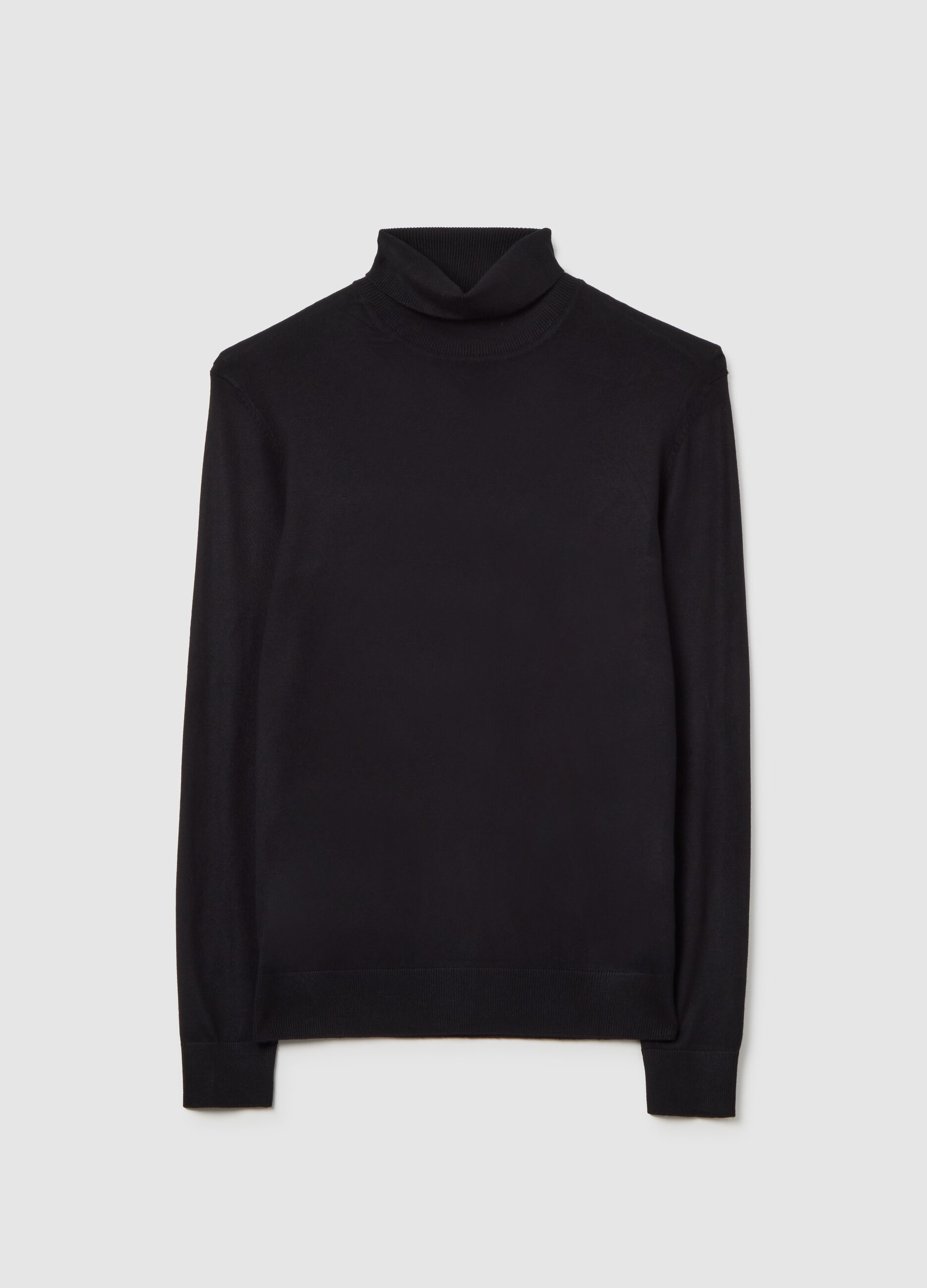 Black Regular Fit Turtleneck