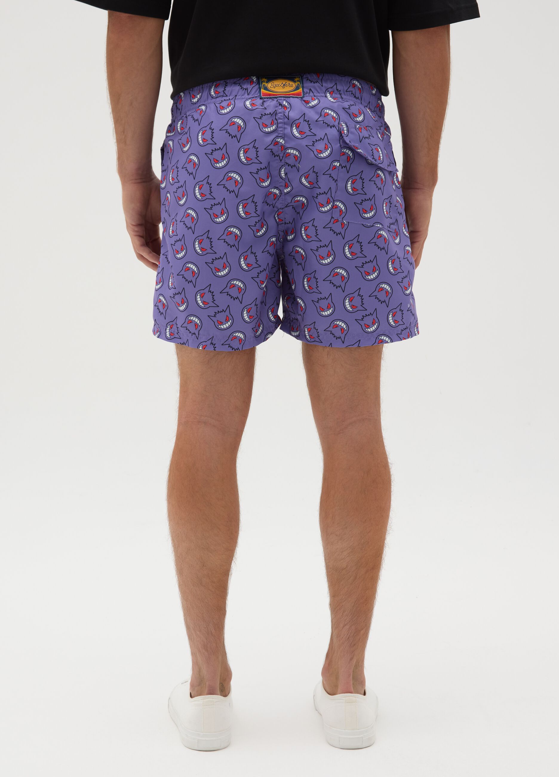 Costume da bagno da uomo in multicolor elasticizzato