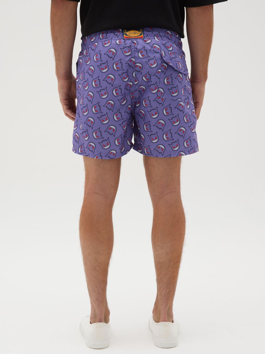 Costume da bagno da uomo in multicolor elasticizzato_3
