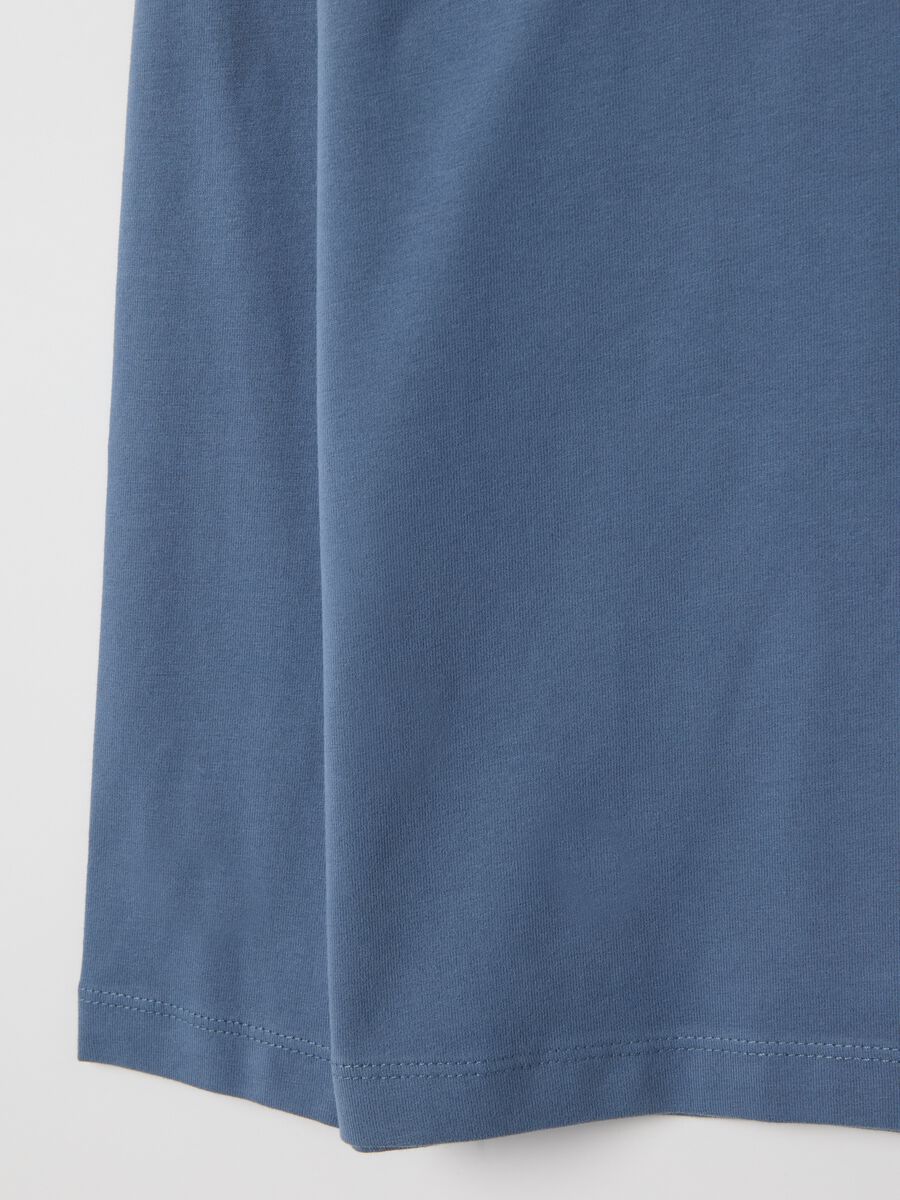 Maglia da bambino in misto cotone elasticizzato blu regular fit_3