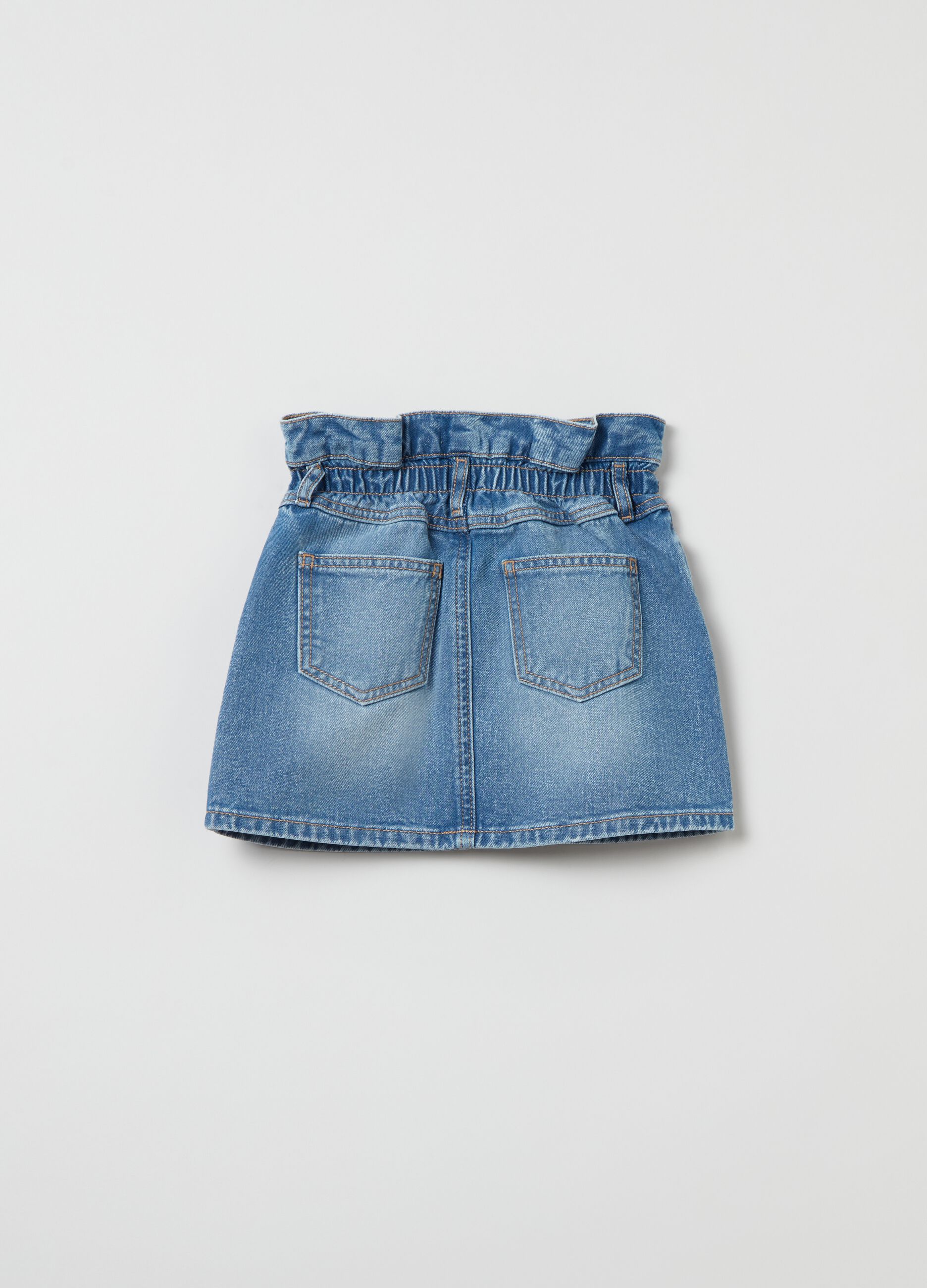 Slouchy miniskirt in denim