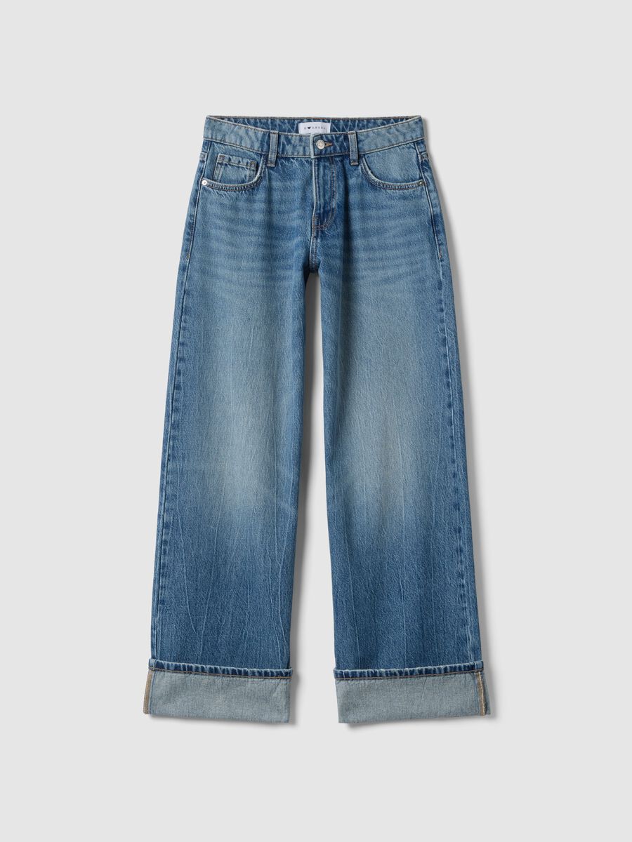Blue pure cotton boyfriend fit jeans_4