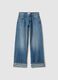 Blue pure cotton boyfriend fit jeans_4