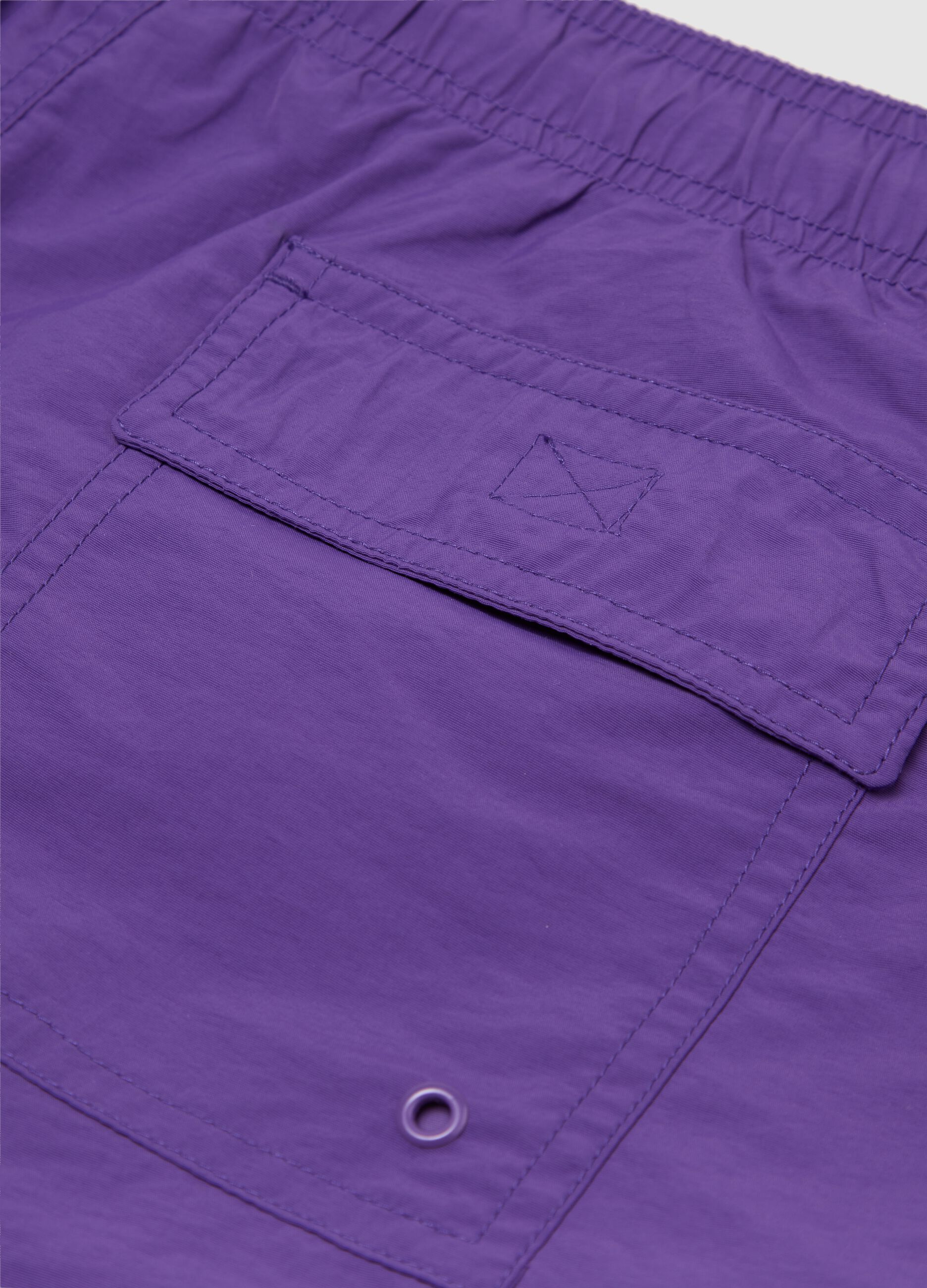 Men’s purple blend regular-fit swim boxers with elastic and drawstring