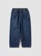 Navy cotton-viscose blend joggers with drawstring for boys_0