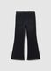 Girls' black denim flare jeggings_1