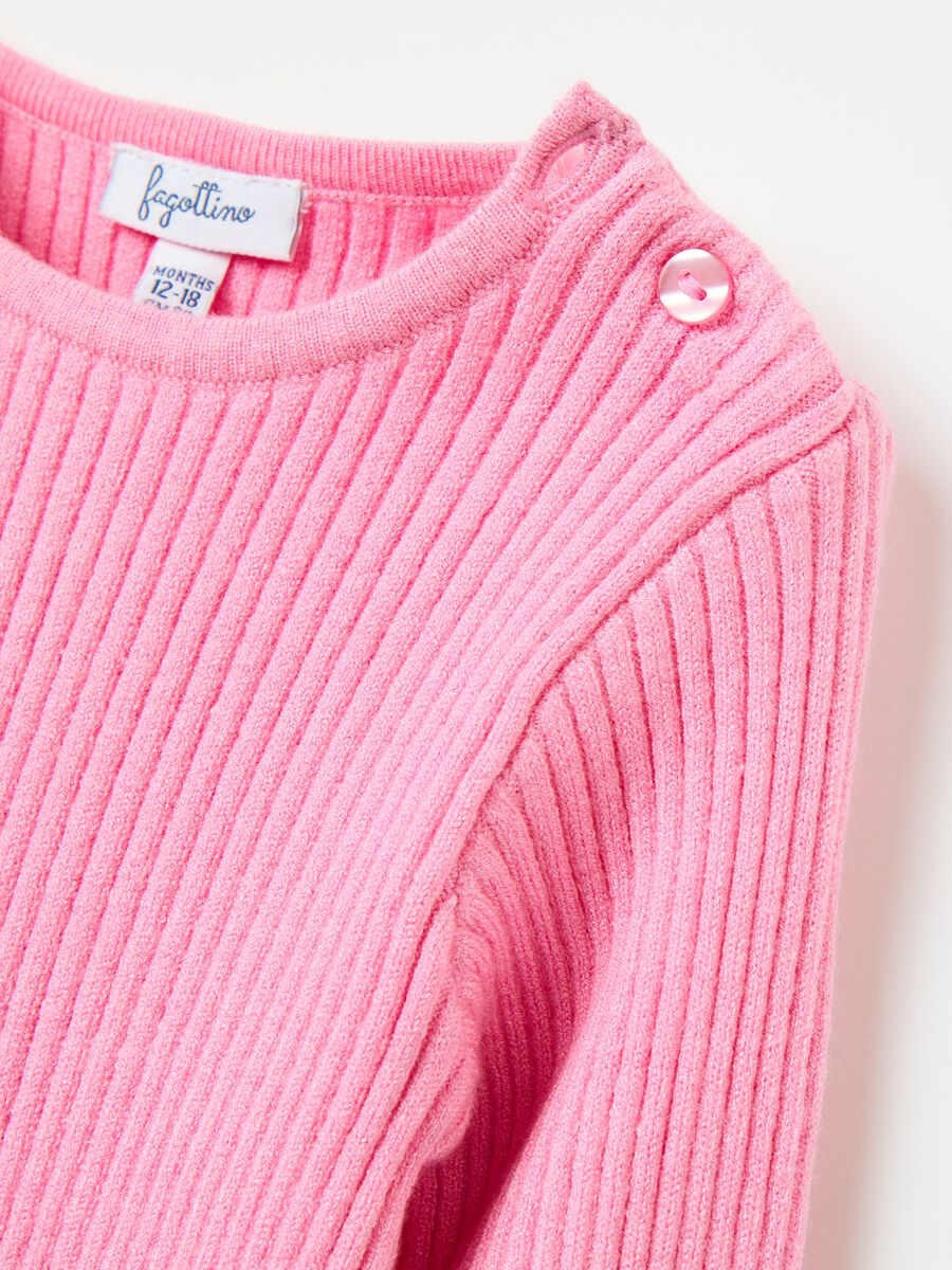 Ribbed pullover with frills_2