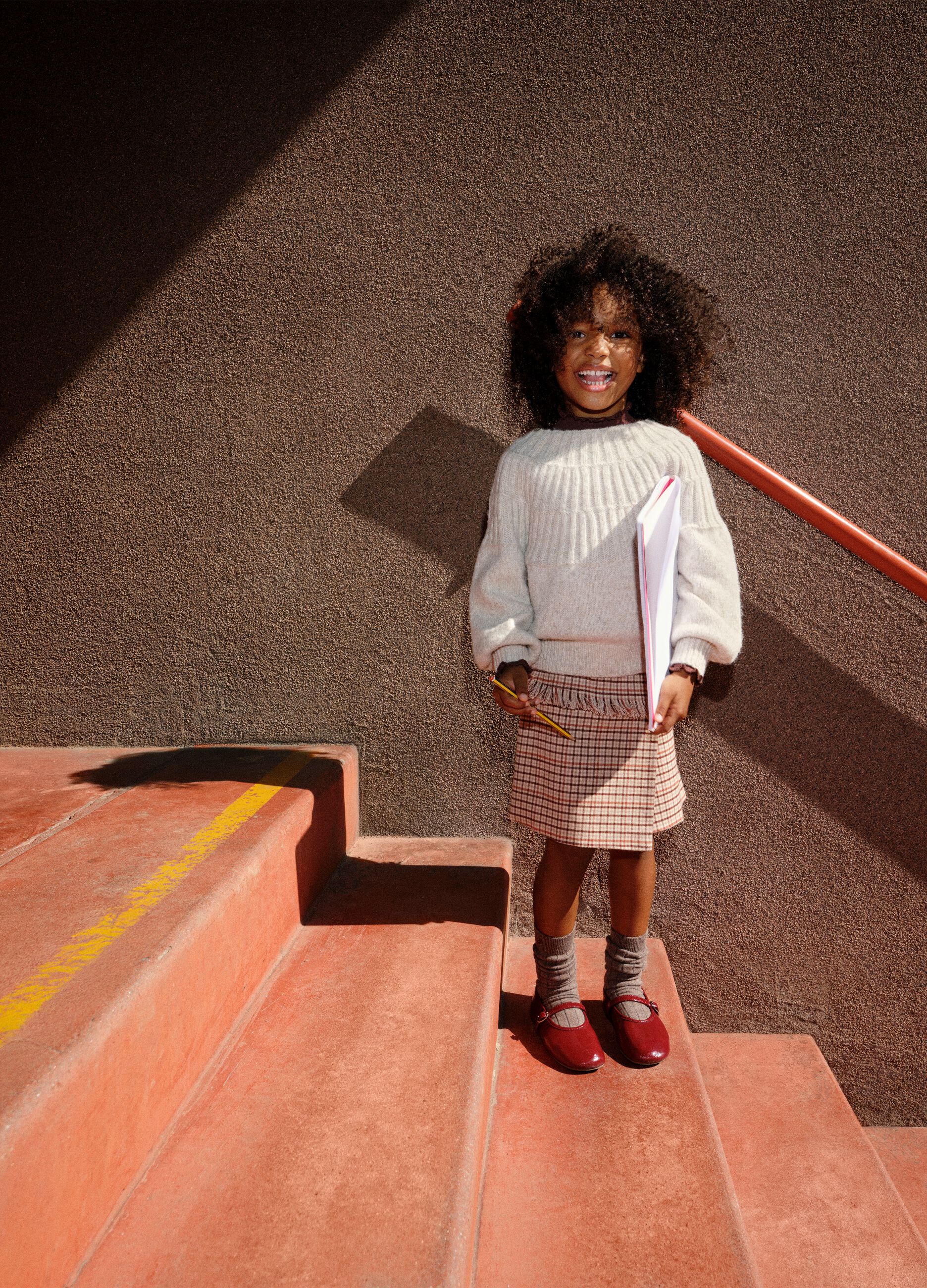 Girl's Beige Regular Fit Jumper