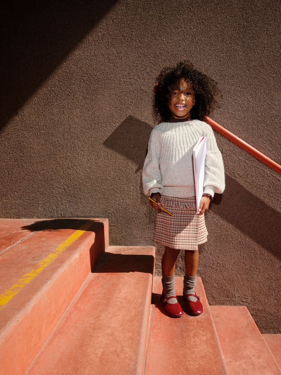 Girl's Beige Regular Fit Jumper_0