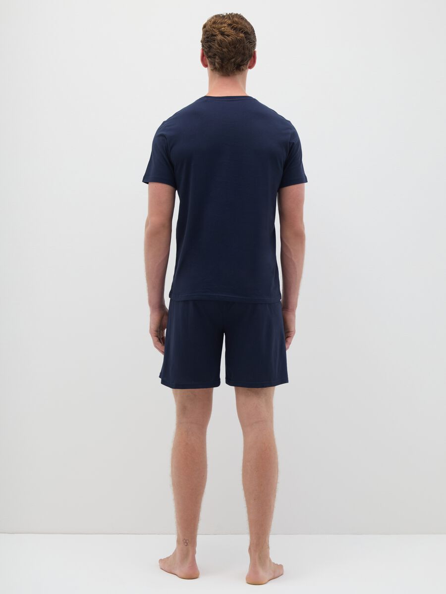 Men's blue pure cotton pyjama with Superman graphic_3