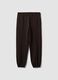 Brown relaxed-fit stretch joggers_0