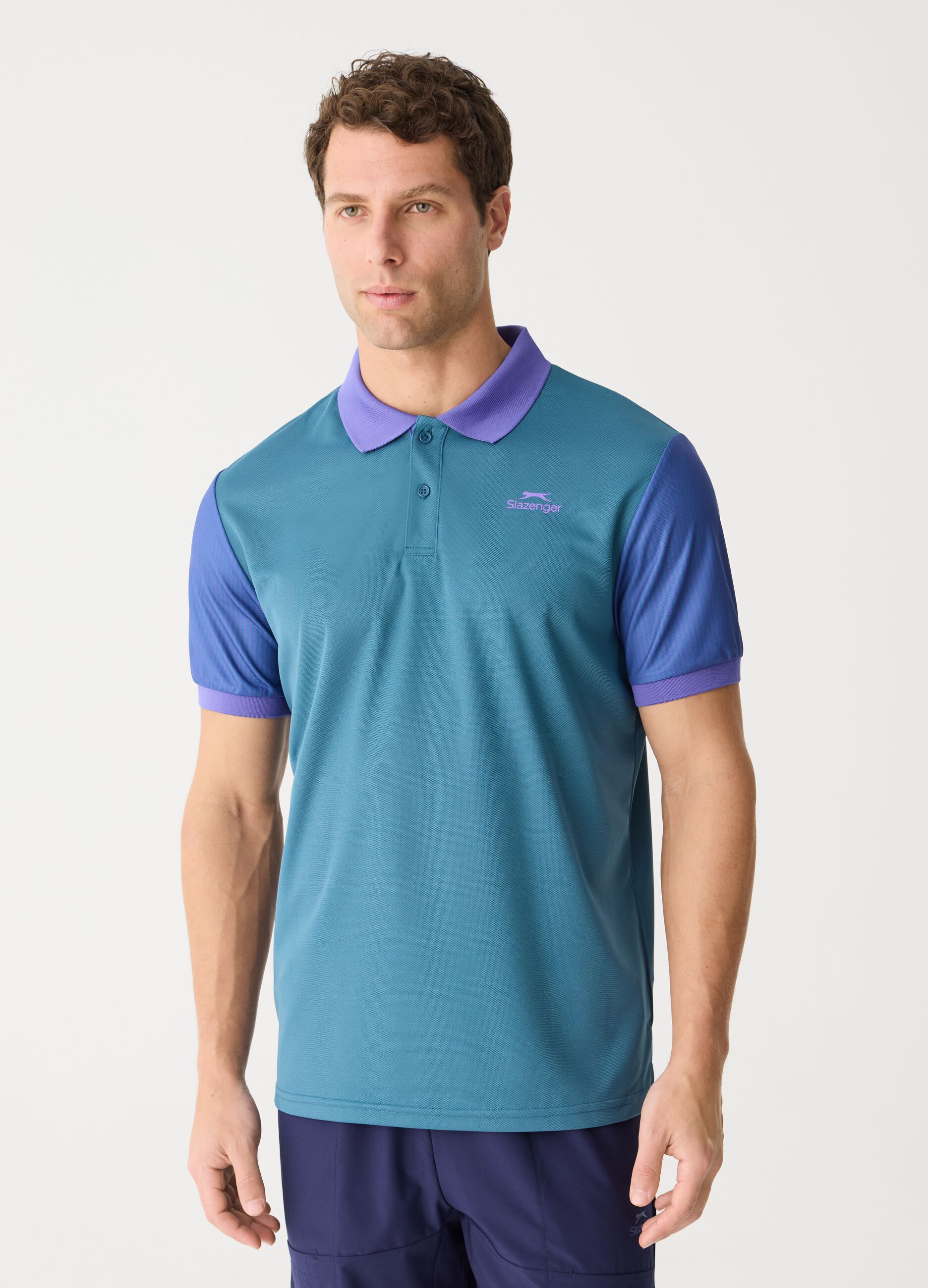 SLAZENGER polo shirt in technical fabric