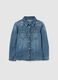 Girls' blue denim regular fit shirt_0