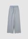 Grey Cotton Mix Wide Leg Jogger_4