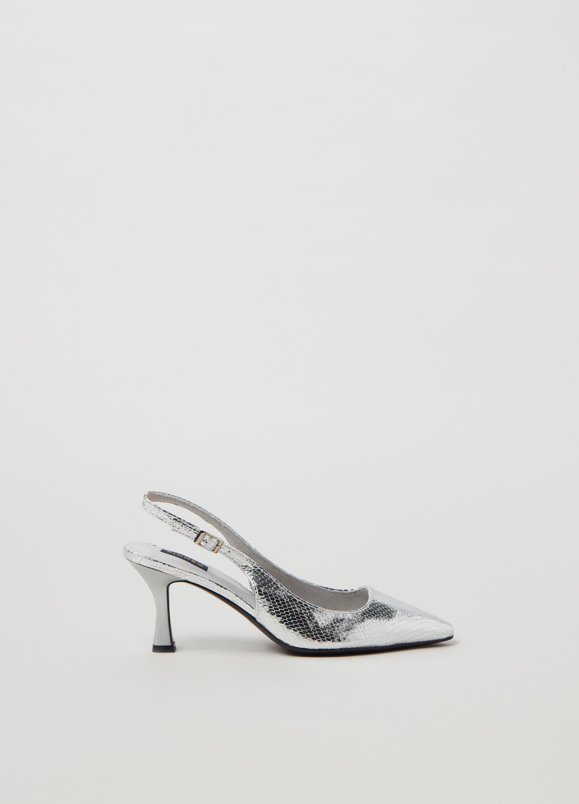 Scarpe slingback effetto metallizzato_0
