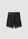 Pantaloncini neri con vita elasticizzata per ragazzo comfort fit_1