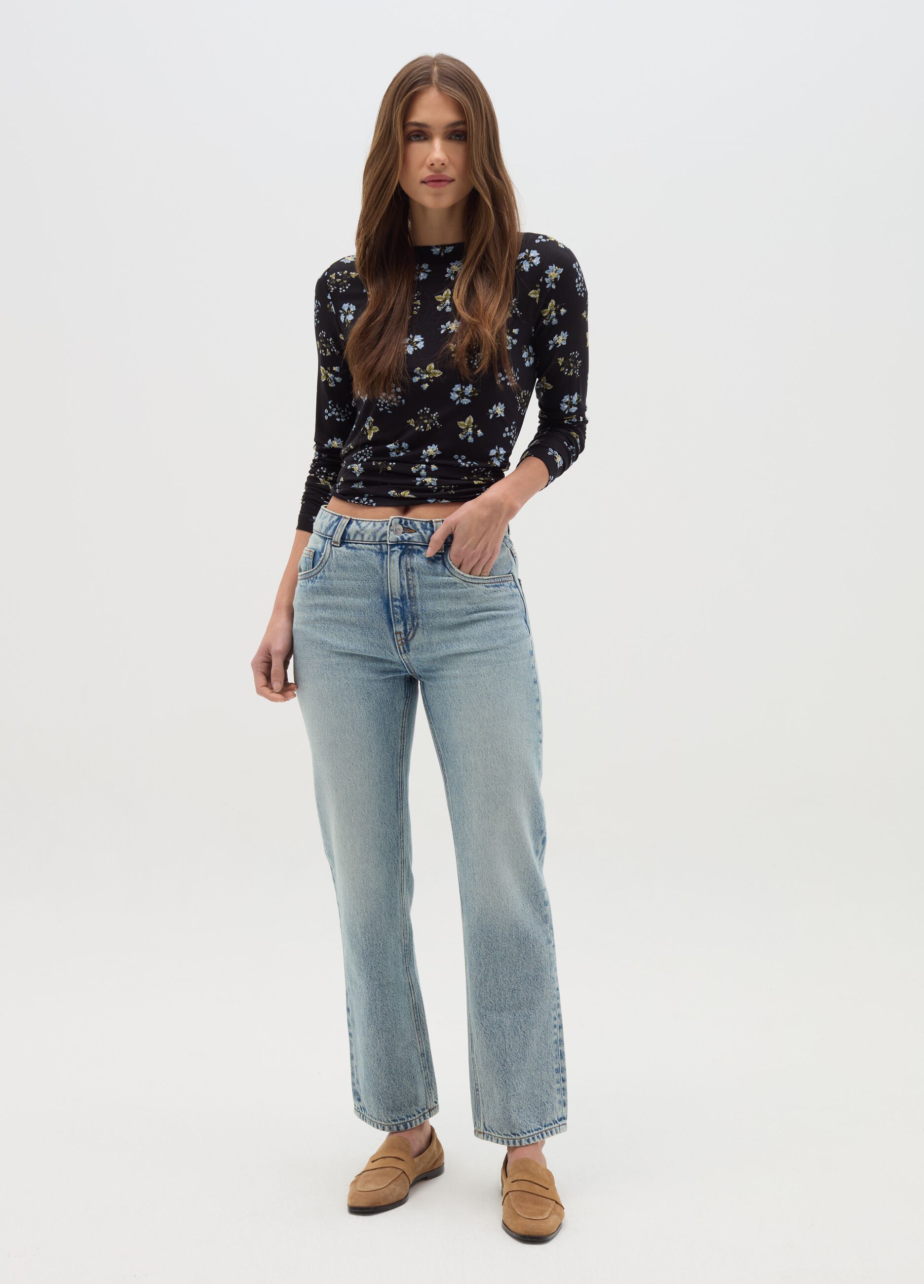 Long-sleeved T-shirt with print