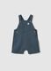 Salopette in puro cotone blu da neonato regular fit_0