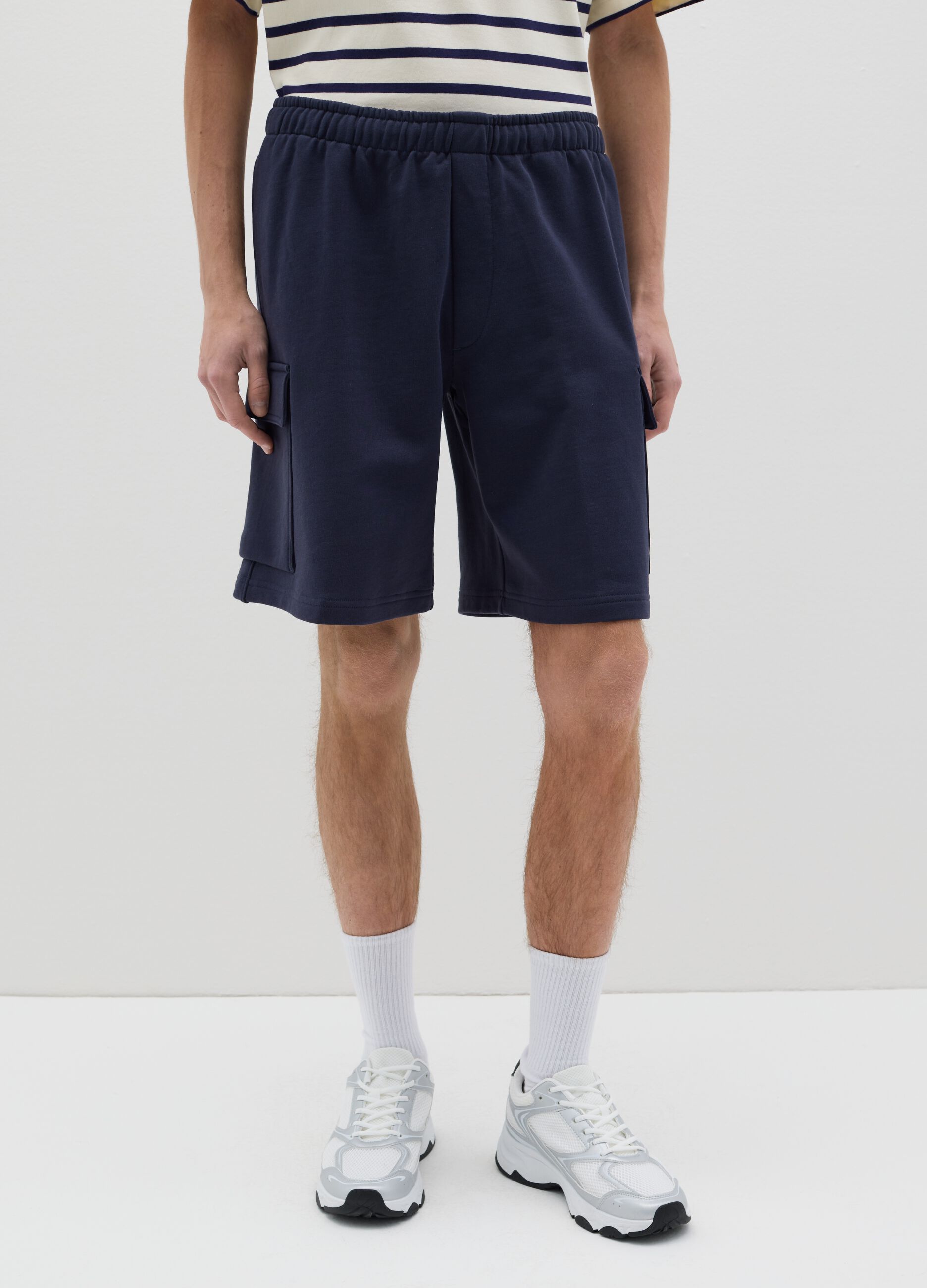 Cargo Bermuda shorts in fleece