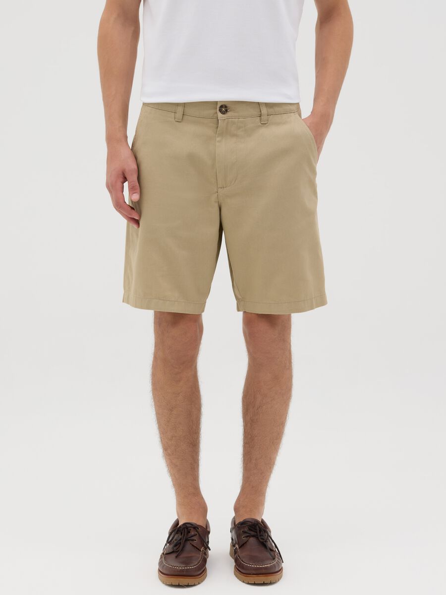 Beige Cotton Shorts by Ovs_1