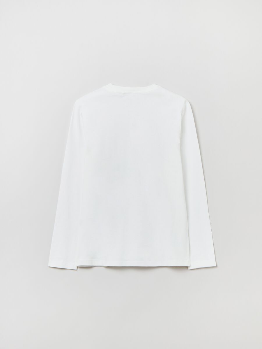 T-shirt a maniche lunghe stampa New York_1