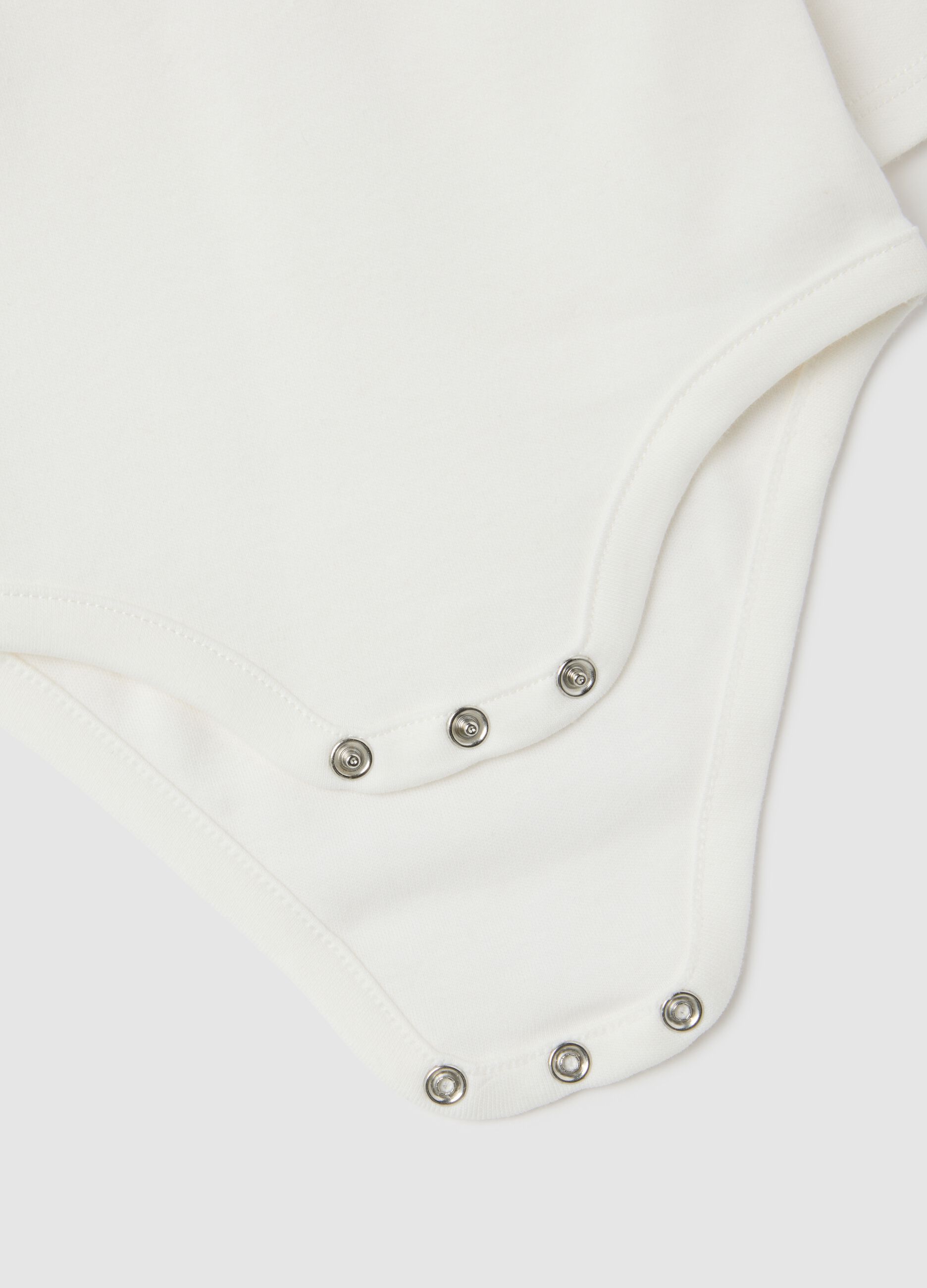 Newborn Bodysuit in Pure White Cotton