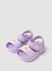 Purple sandals with Velcro fastening and appliqu&eacute; flower_2