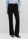 Black polka dot flare trousers_1
