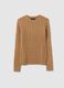 Beige pure cotton sweater, regular fit_4