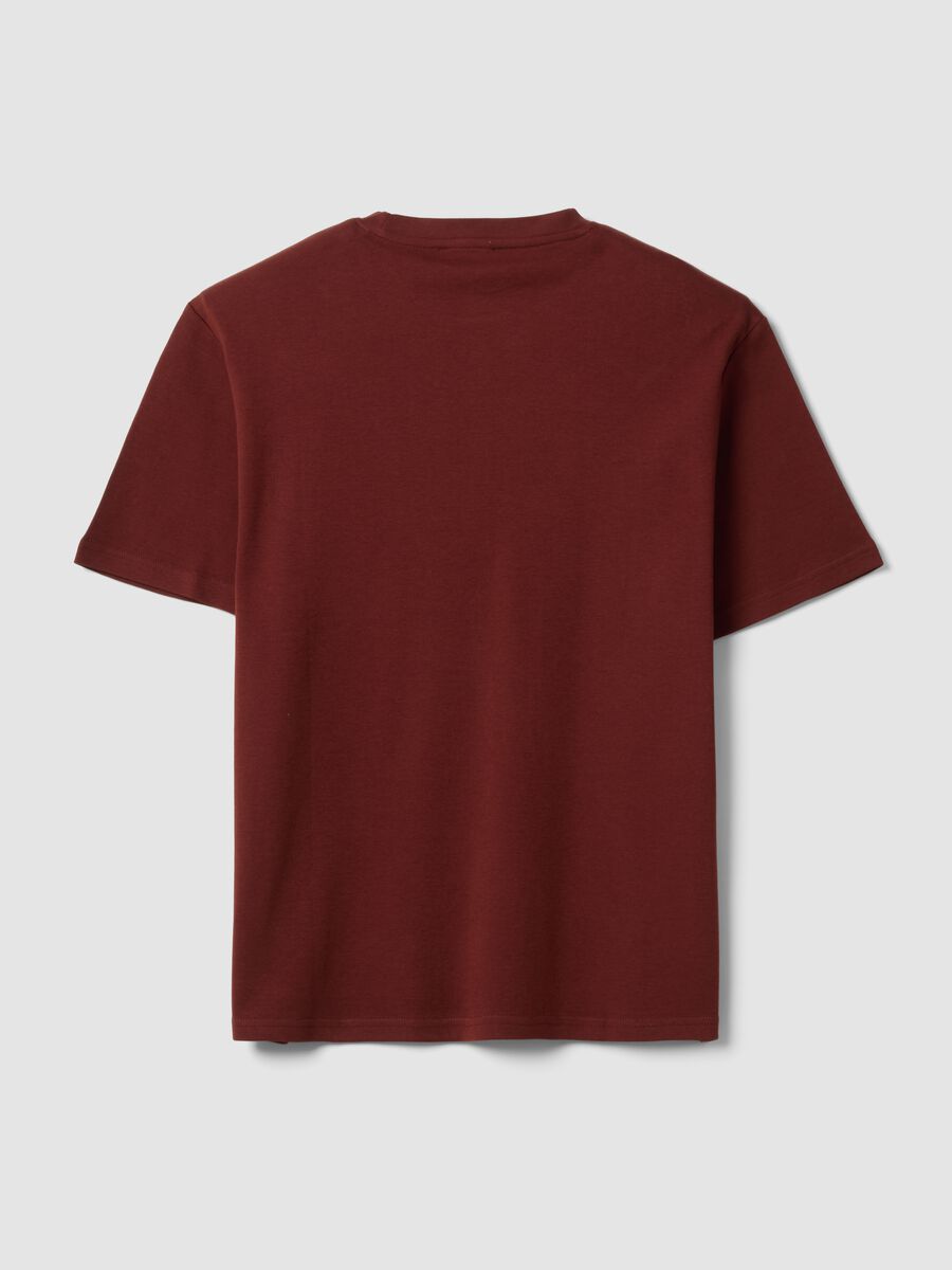 Red pure cotton relaxed-fit short-sleeve T-shirt_5