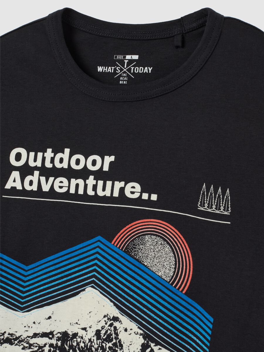 Men's black pure cotton t-shirt regular fit_1