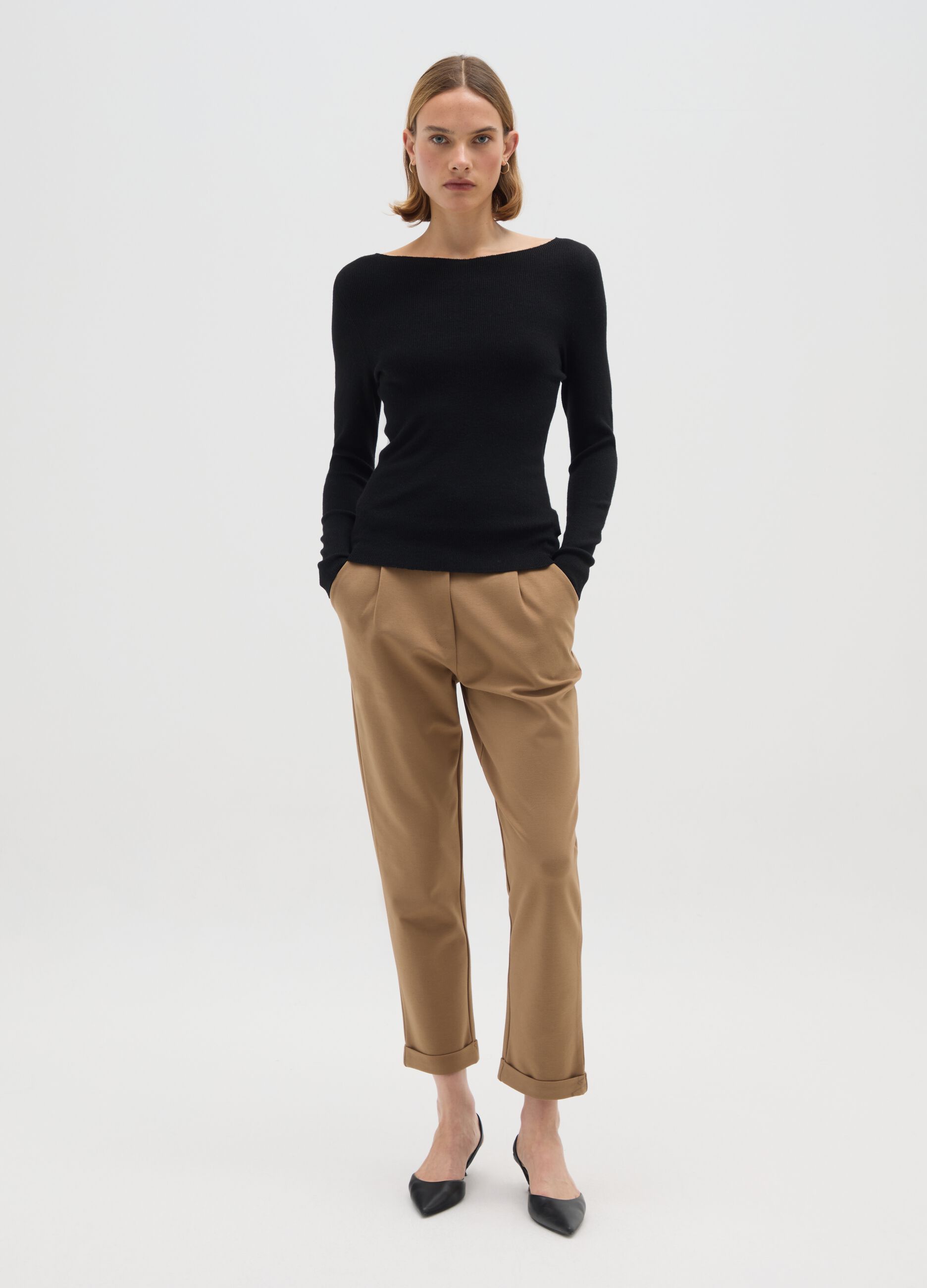 Black regular fit sweater