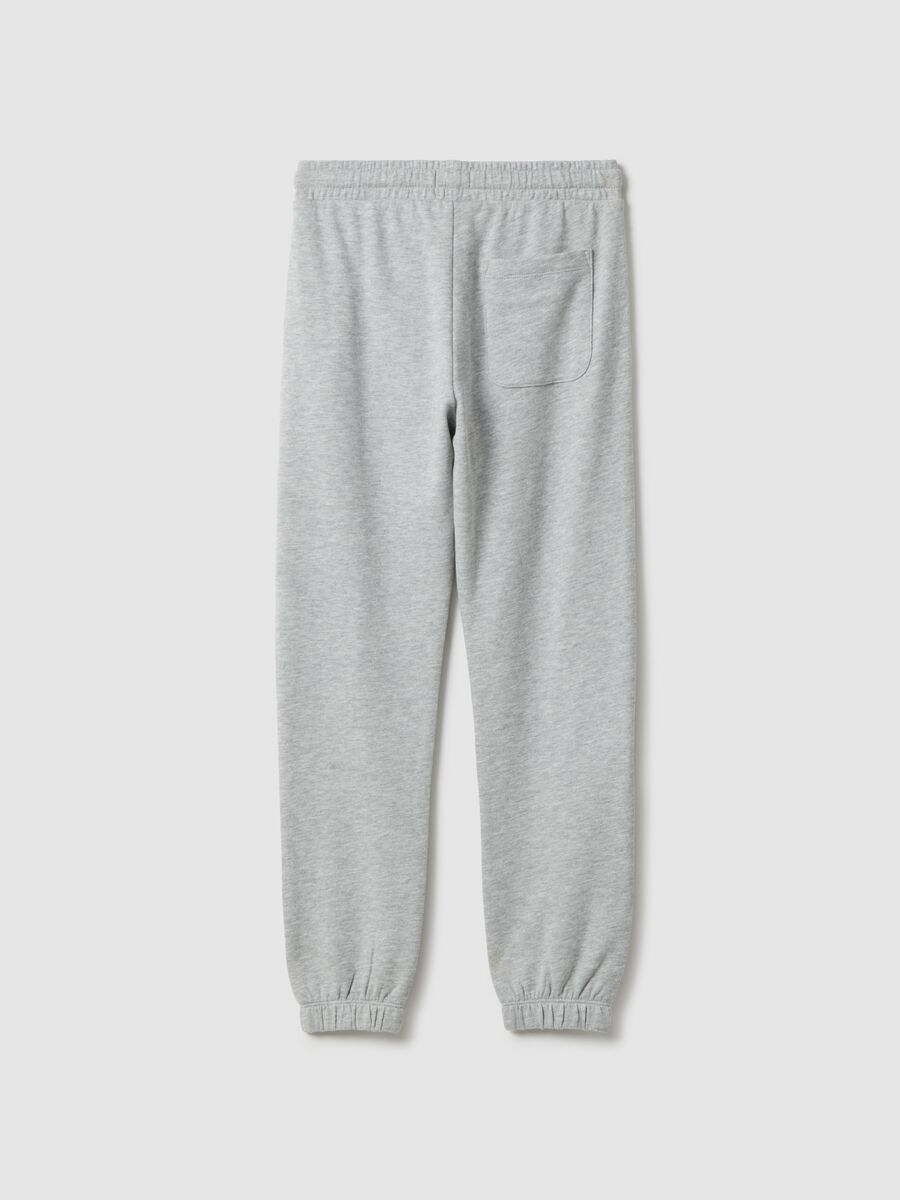 Pantaloni jogger grigi da ragazzo in puro cotone regular fit_4