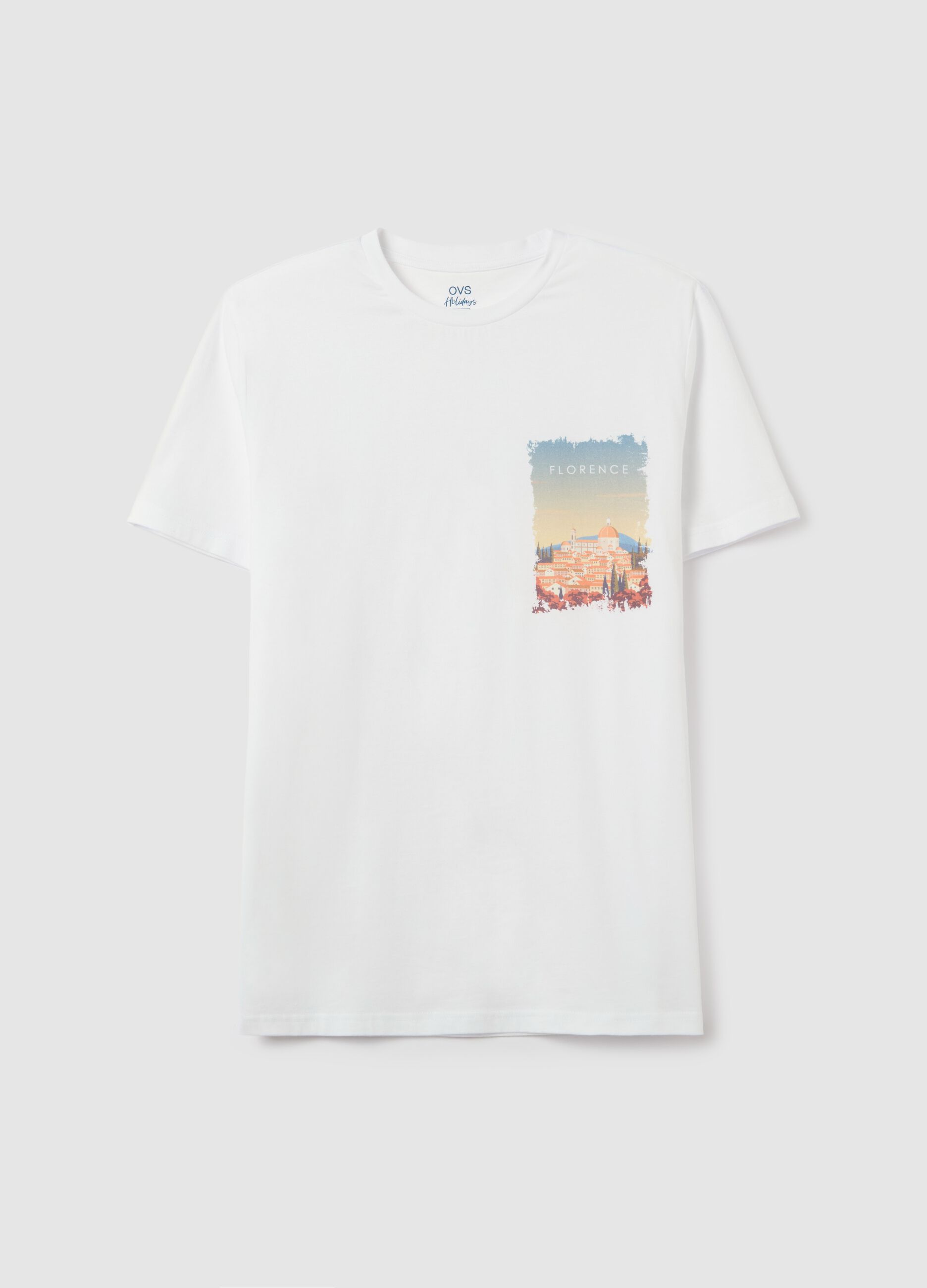 Cotton T-shirt with "Florence" print