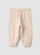 Pink and blue pure cotton heart-print trousers, comfort fit for baby girl_0