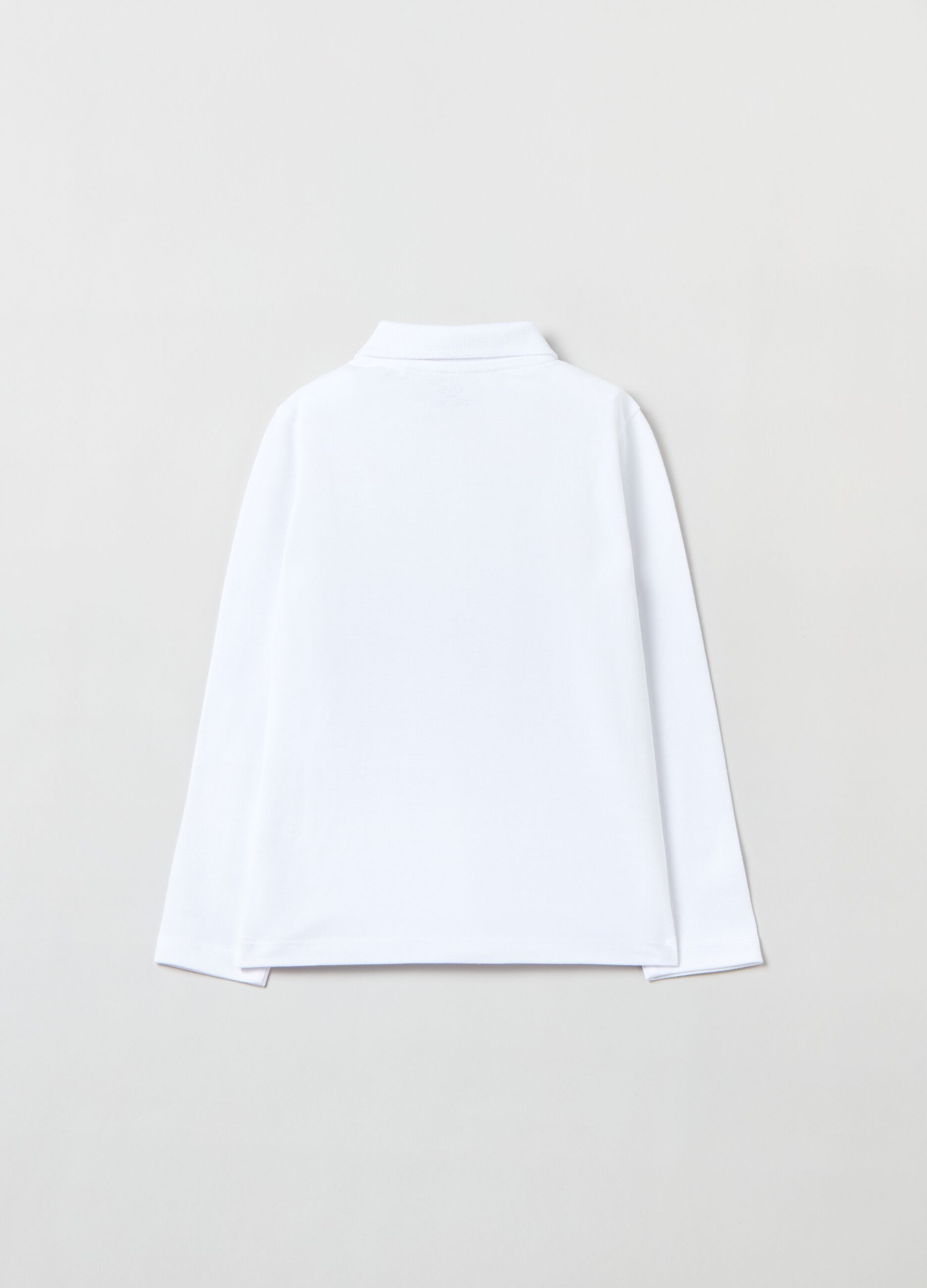 Polo bianca bambina manica lunga new arrivals