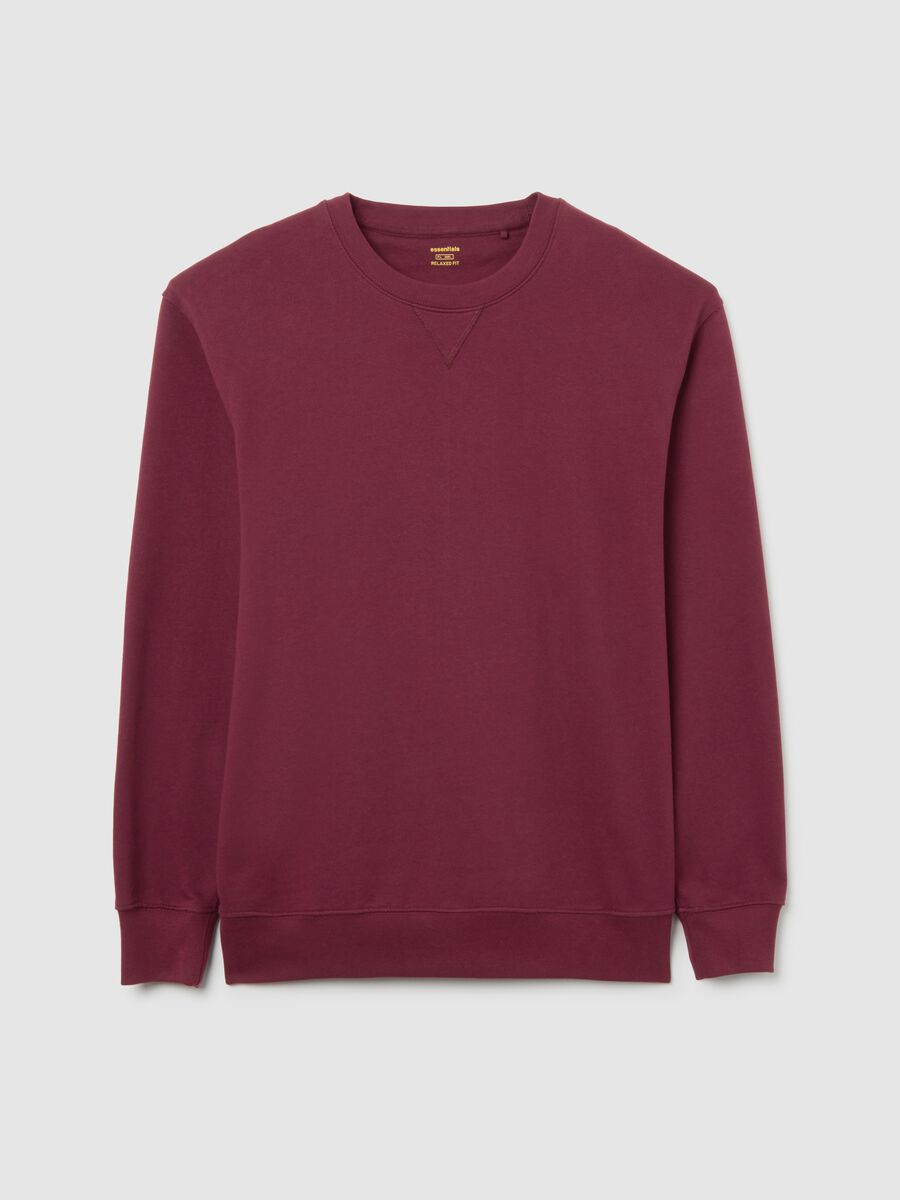 Red pure cotton sweatshirt regular fit_4