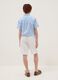White linen and cotton blend regular-fit shorts for boys_1