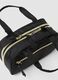 Black toiletry bag with double zip and handles_2