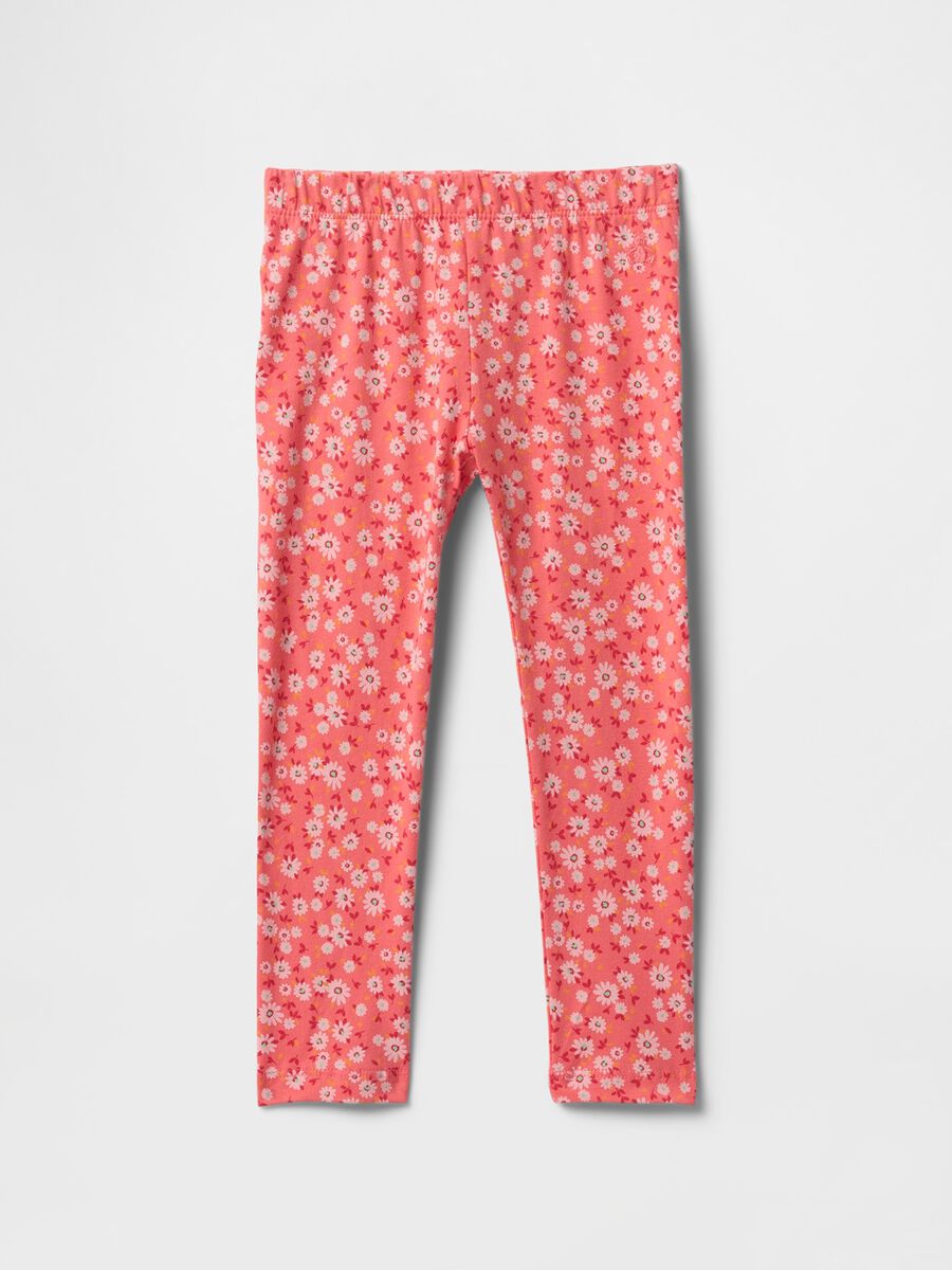 Pink Floral Leggings for Girls_1