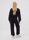 Black organic cotton-blend jogger trousers with printed detail for girls_1