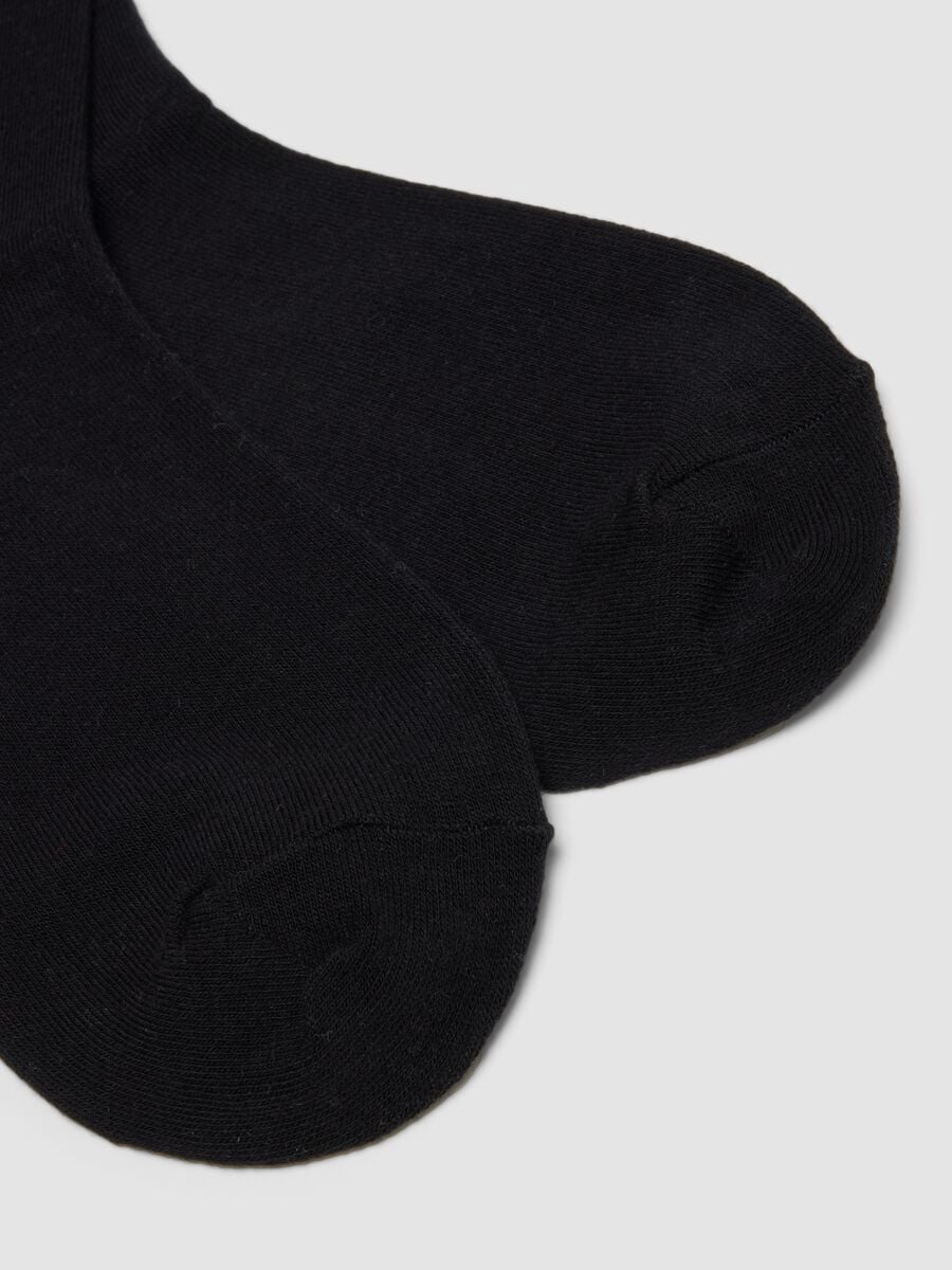 2-pack black socks in organic cotton jersey blend_1