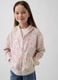 Multicoloured cotton blend girl's sweatshirt with floral pattern_0