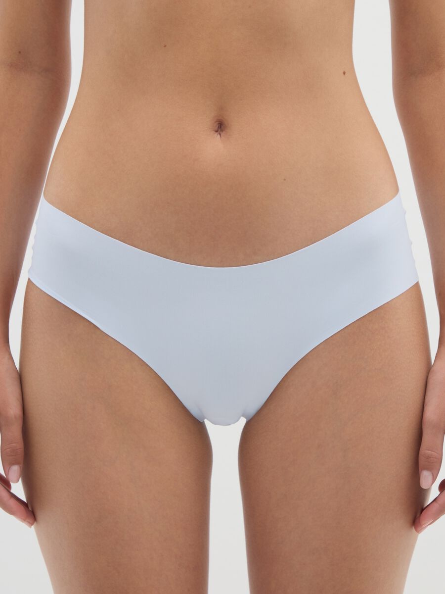 Slip da donna in tessuto elasticizzato azzurro_1