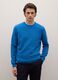 Blue crewneck pullover in pure lambswool regular fit_0