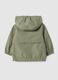 Green children's regular fit jacket with full zip and hood_1