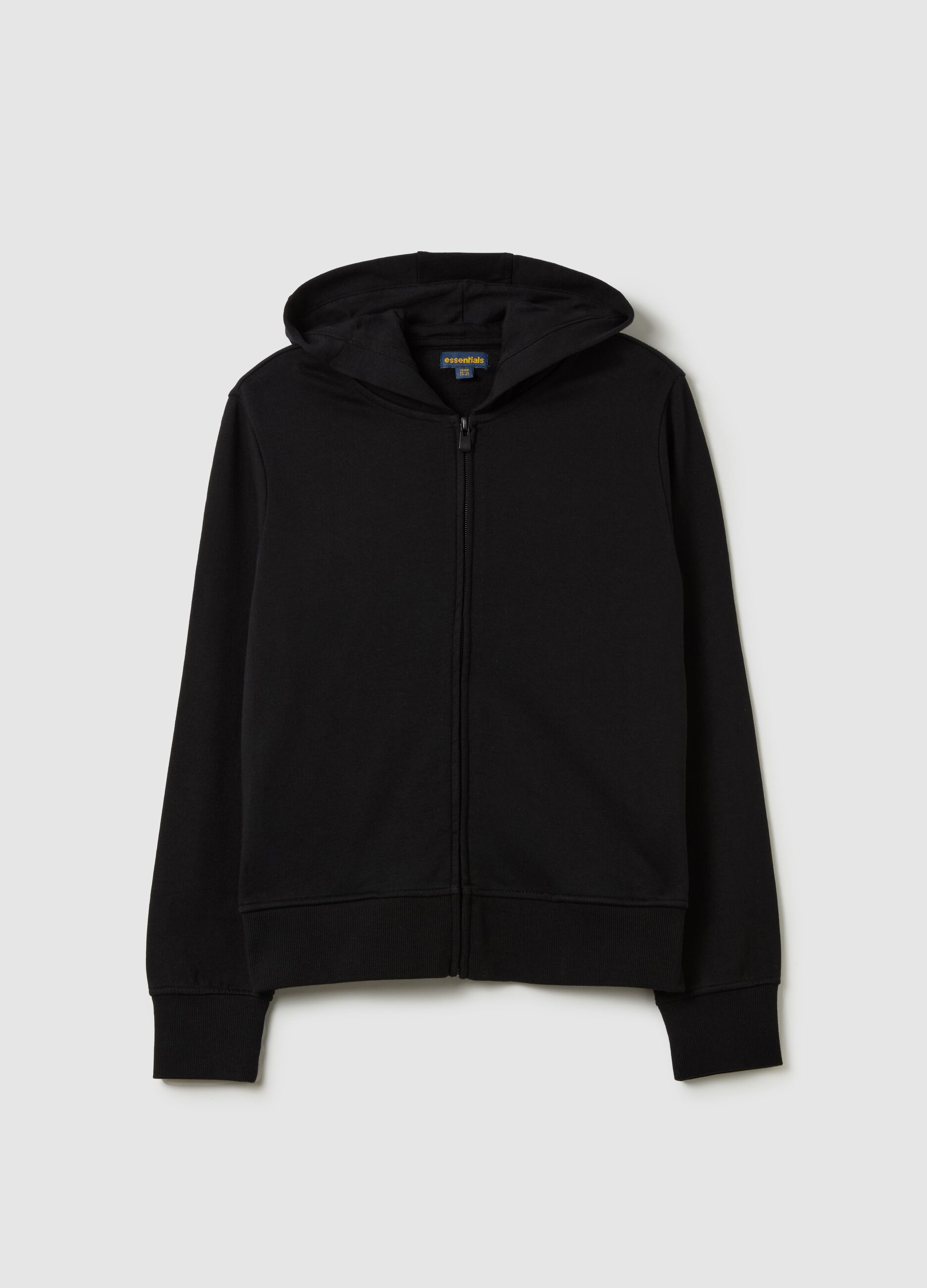 Full-zip in French Terry con cappuccio 